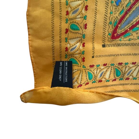 Vintage Silk Paisley Scarf The Specialty House Japan 31" Luxe‎ Boho - Picture 5 of 5